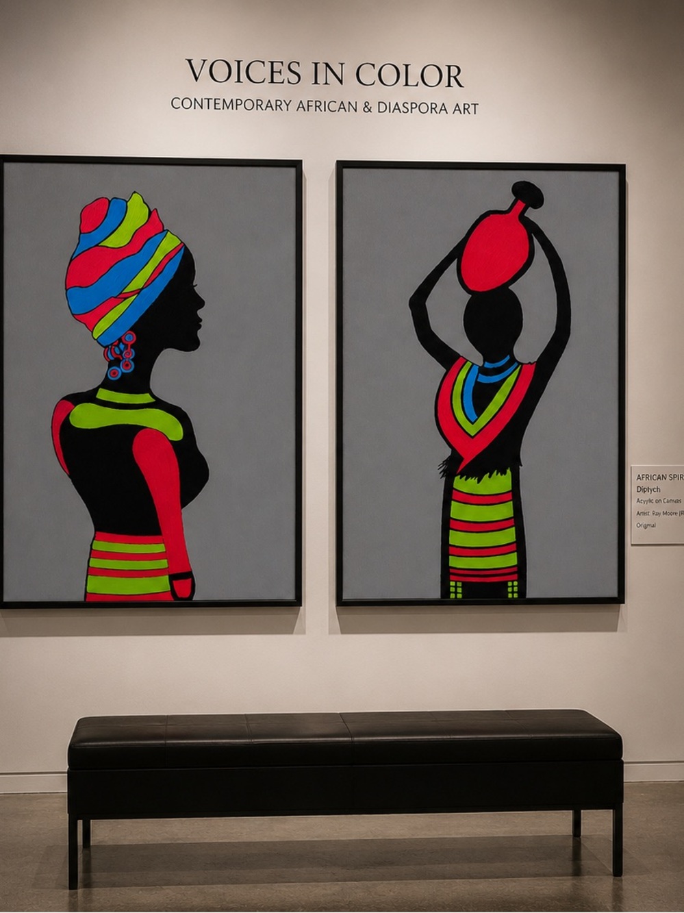 Original One-of-a-Kind Diptych by Award-Winning Artist Ray Moore (RSR) UNFRAMED